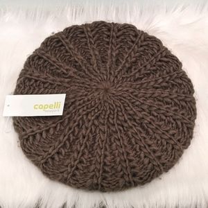 Olive Green Knit Beret